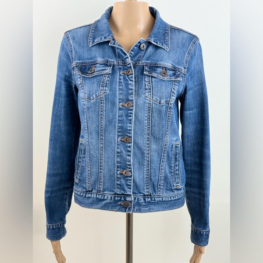 Women's Tommy Hilfiger Denim Button-up Jacket, Blue Size Small - Picture 1 of 13